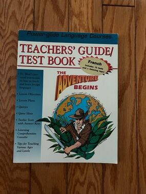 Power-glide Teachers' Guide/Test Book "The Adventure Begins" - White/Blue